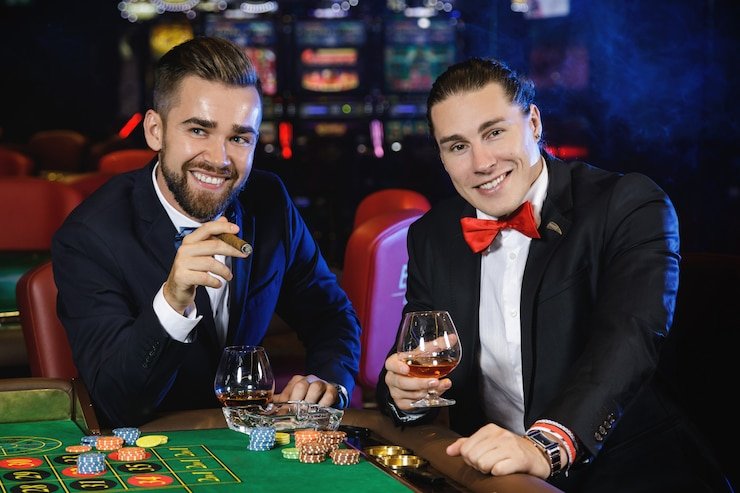 Live casino dealer at blackjack table with HD camera feeds